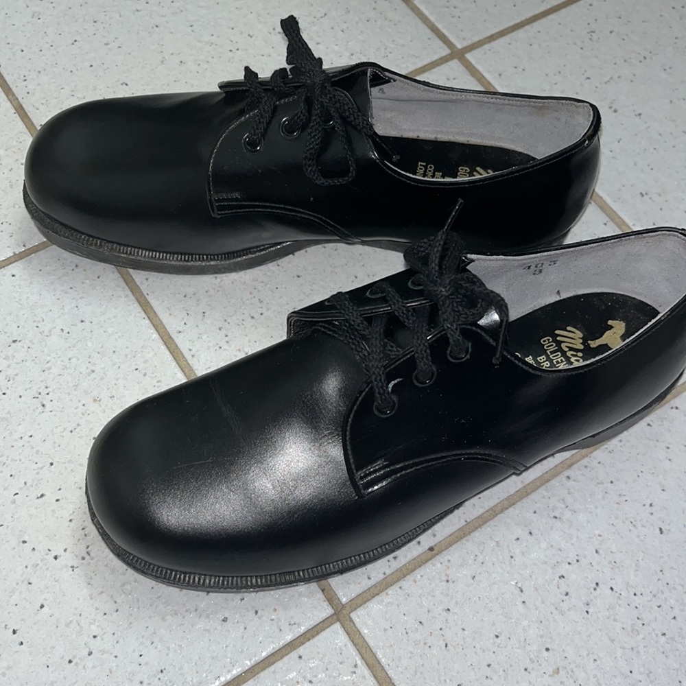 Kids Black Leather School Dress Shoes| Size 3 - Picture 4 of 8